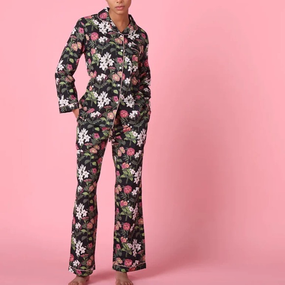 Mahogany VALERIE Pyjama Set Multicolor Floral Two Piece Top Bottom Set Size L - Picture 1 of 10
